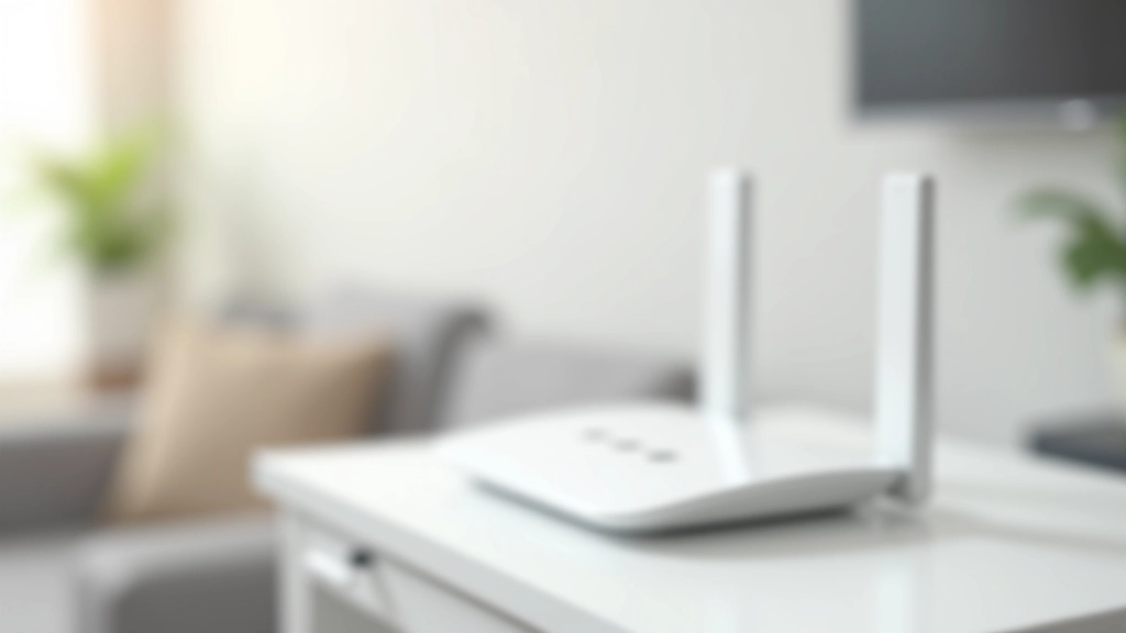 Roteador WiFi em casa com ícone de cadeado de segurança destacado