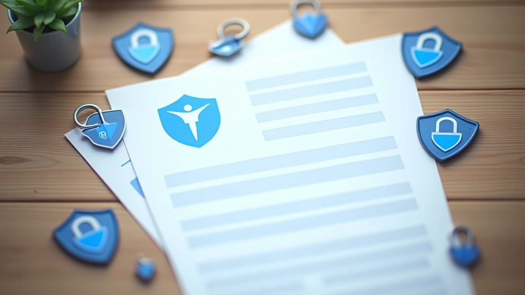 Documento impresso com dados pessoais e cartão de identidade, protegidos com cadeado digital
